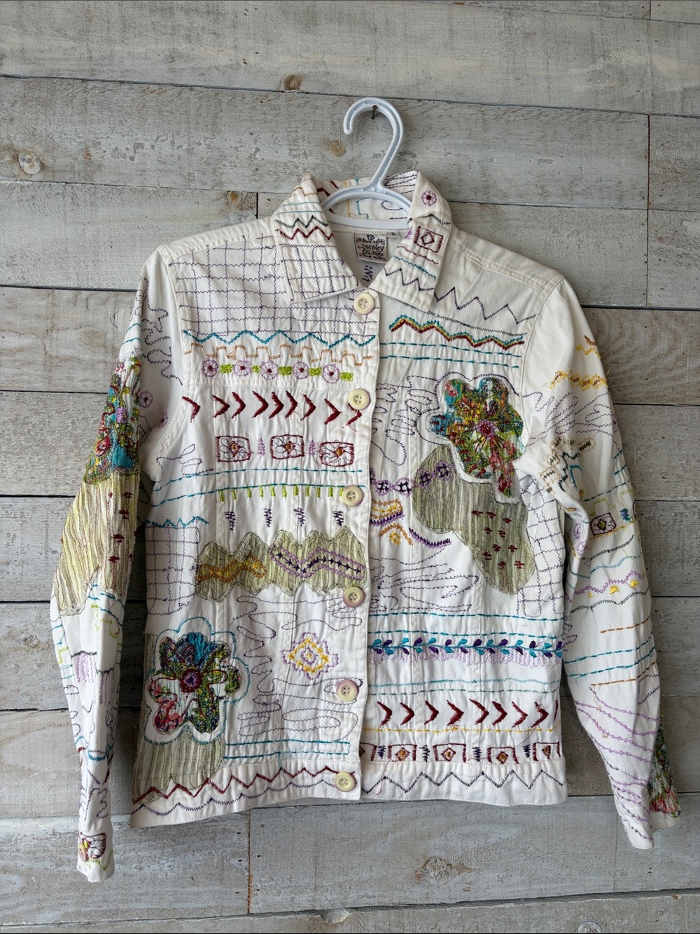 Parsley & Sage Jacket with Multicolor Embroidery